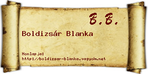 Boldizsár Blanka névjegykártya