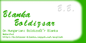 blanka boldizsar business card
